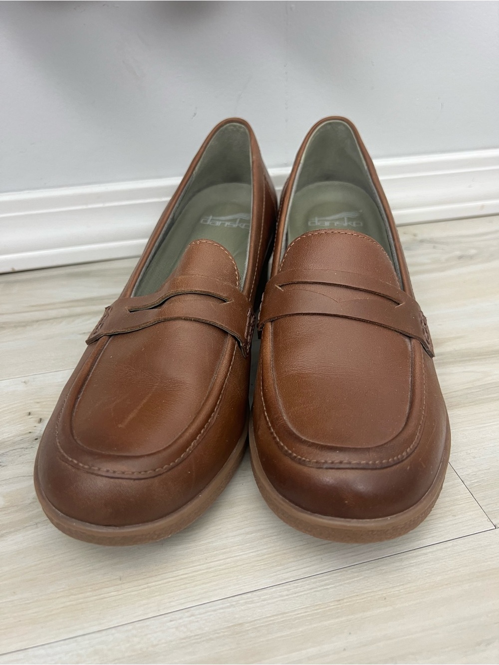 Dansko Danica Classic Brown Leather Waterproof Penny Loafers